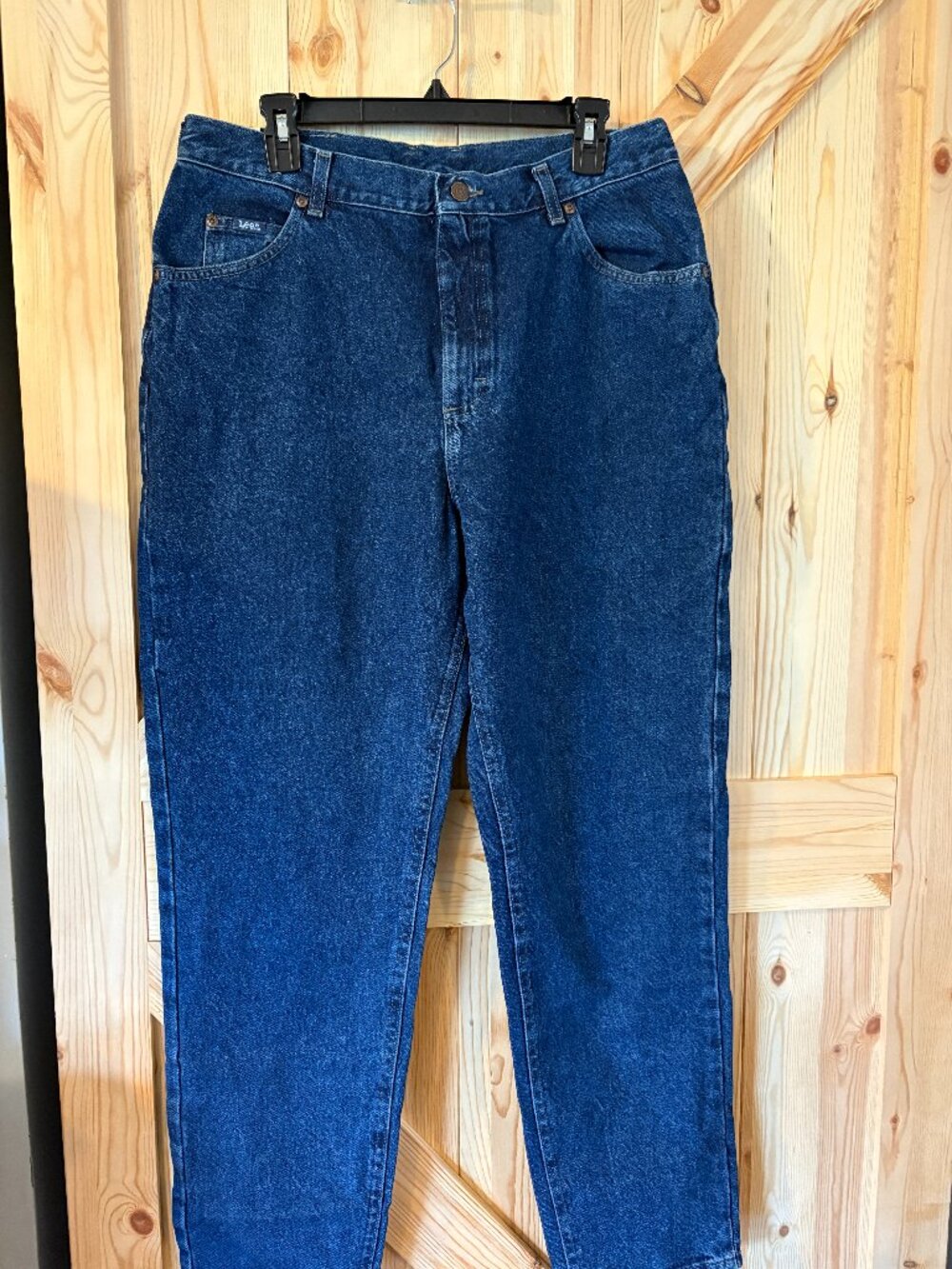 Lee Mom Jeans Size 16 Medium High Waist Tapered Leg Dark Wash
